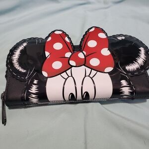 Minnie/Mickey Mouse Black and Red Wallet